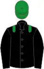 Black, green epaulets and cap