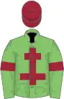 Light green, maroon cross of lorraine, armlets and cap