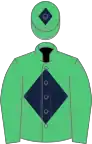 Emerald Green, Dark Blue diamond and diamond on cap