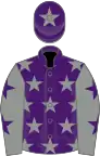 Purple, Grey stars, Grey sleeves, Purple stars, Purple cap, Grey star