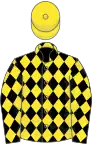 Black and yellow diamonds, yellow cap