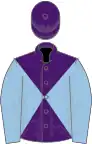 Purple and Light Blue diabolo, Light Blue sleeves, Purple cap