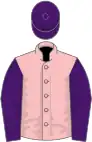 Pink, purple sleeves and cap