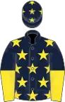 Dark Blue, Yellow stars, halved sleeves and stars on cap