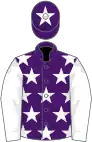 Purple, white stars, sleeves and star on cap