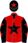 Red, black star, black sleeves, red stars, black cap, red star