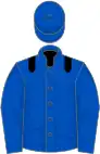 Royal blue, black epaulets