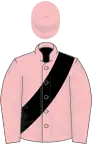 Pink, black sash, pink cap