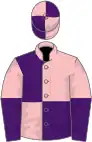 Pink and purple (quartered), halved sleeves