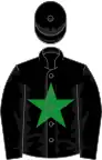 Black, green star