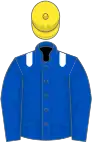 Royal blue, white epaulets, yellow cap