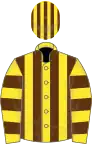 Yellow and brown stripes, hooped sleeves