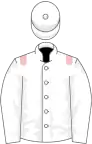 White, pink epaulettes, quartered cap