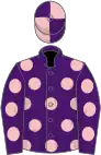 Purple, pink spots, quartered cap