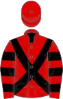 Red, black cross-belts, hooped sleeves