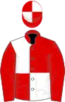 Red and white (quartered), red sleeves