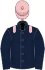 Dark blue, pink epaulets and cap