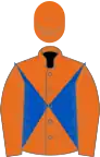 Orange and royal blue diabolo, orange sleeves and cap