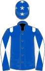 Royal blue, white epaulets, diabolo on sleeves and stars on cap