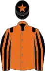 Orange, Black epaulets, Black and Orange striped sleeves, Black cap, Orange star