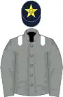 Grey, white epaulets, dark blue cap, yellow star