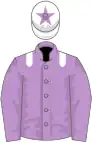 Mauve, white epaulets, white cap, mauve star