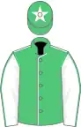 Emerald Green, White seams, White sleeves, Emerald Green seams, Emerald Green cap, White star