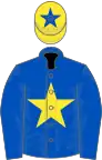 Royal blue, yellow star, yellow cap, royal blue star