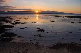 sunset over Ox Mountains, as seen from Culleenamore