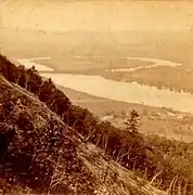 Connecticut River, Oxbow, Northampton, MA; stereoview c. 1870