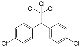 Chemical structure of DDT