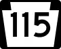 Pennsylvania Route 115 marker