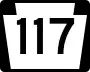 Pennsylvania Route 117 marker