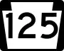 Pennsylvania Route 125 marker