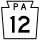 Pennsylvania Route 12 marker