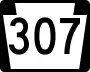 Pennsylvania Route 307 marker