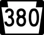 Pennsylvania Route 380 marker