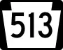 Pennsylvania Route 513 marker