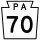 Pennsylvania Route 70 marker