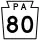 Pennsylvania Route 80 marker