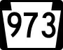 Pennsylvania Route 973 marker