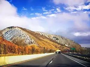 Approaching Lehigh Gap on PA 248 eastbound