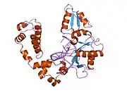 8icz: DNA POLYMERASE BETA (POL B) (E.C.2.7.7.7) COMPLEXED WITH SEVEN BASE PAIRS OF DNA; SOAKED IN THE PRESENCE OF OF DATP (1 MILLIMOLAR), MNCL2 (5 MILLIMOLAR), AND LITHIUM SULFATE (75 MILLIMOLAR)