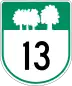 Route 13 marker