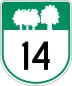 Route 14 marker