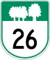 Route 26 marker