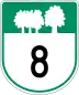 Route 8 marker