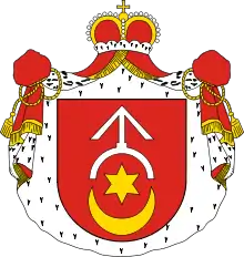 Coat of arms of Princess Ostrogski and Zasławski, used according to Tadeusz Gajl also by Kłosewicz, Neronowicz, Szpila, Szpilewski and Szpilowski families.