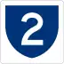 Highway 2 marker