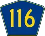 Highway 116 marker